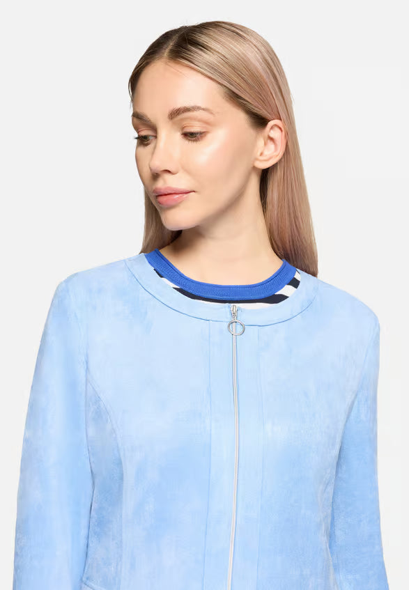Betty Barclay - Hellblauer Kurzblazer mit Reißverschluss