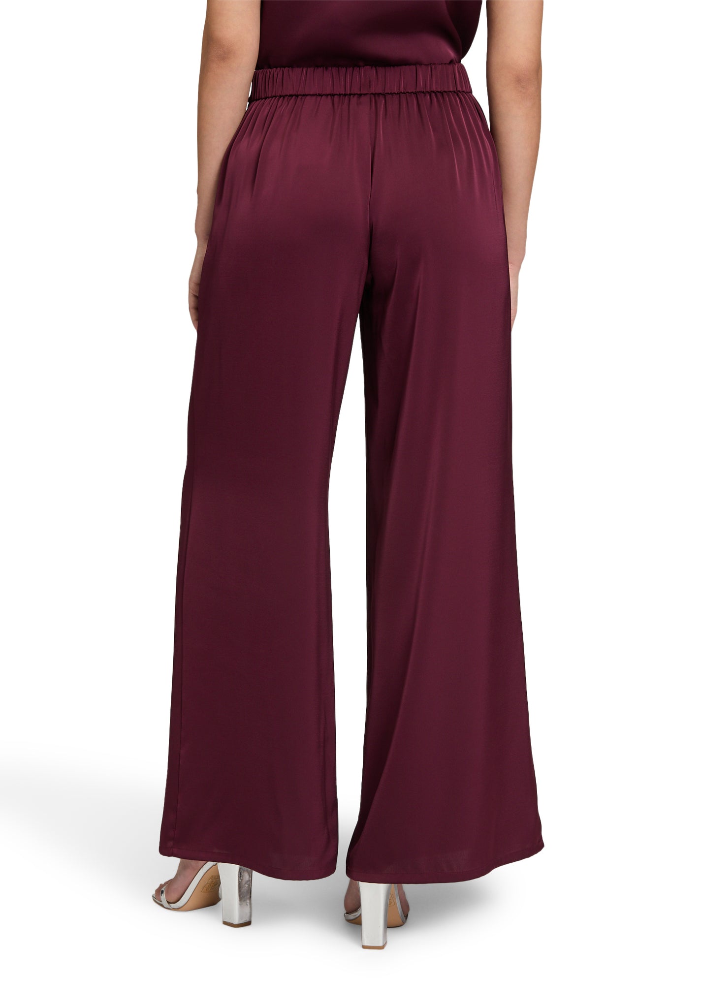 Vera Mont - Feine Satin Hose in Bordeaux