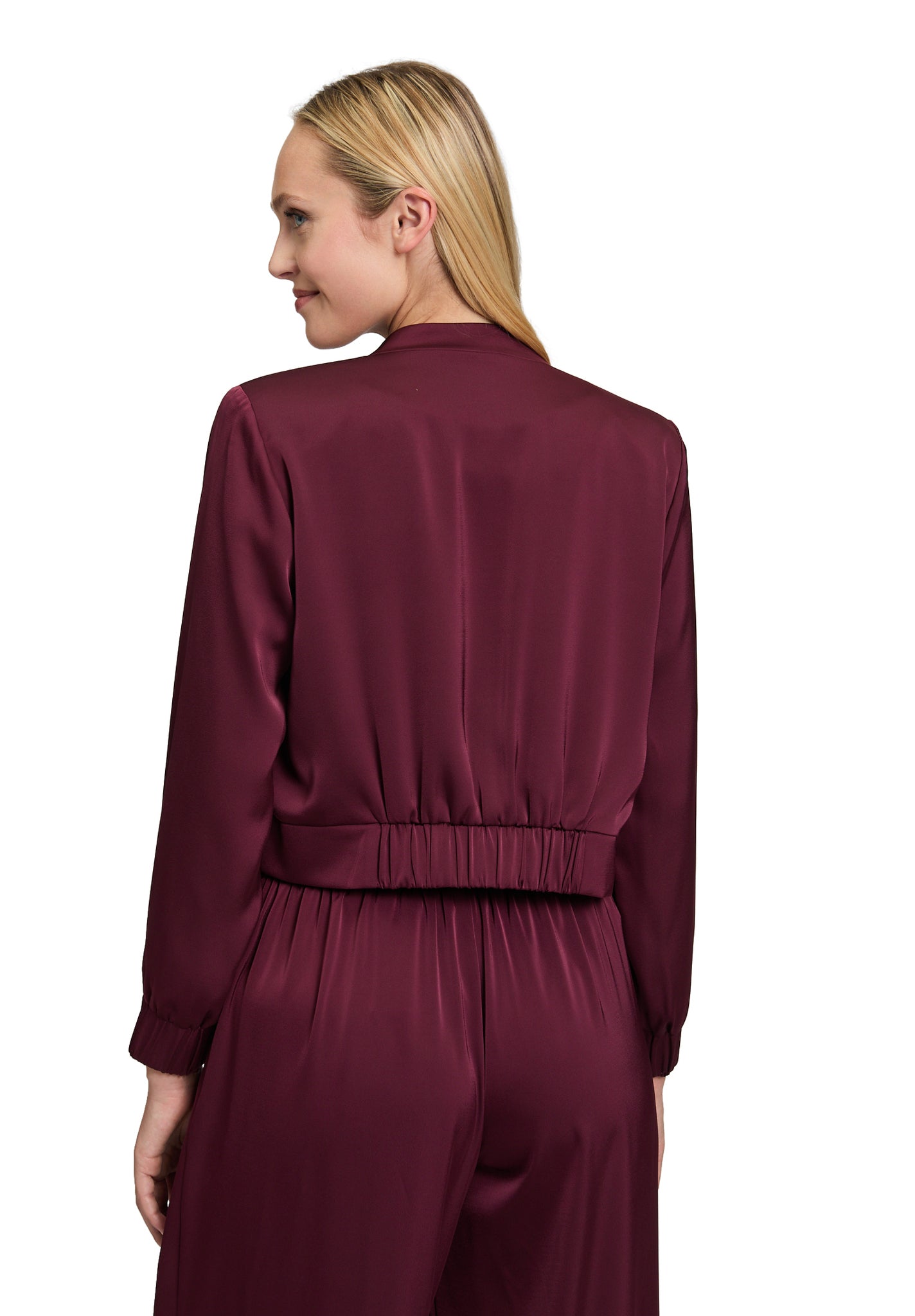Vera Mont - Satin Bolero in Bordeaux