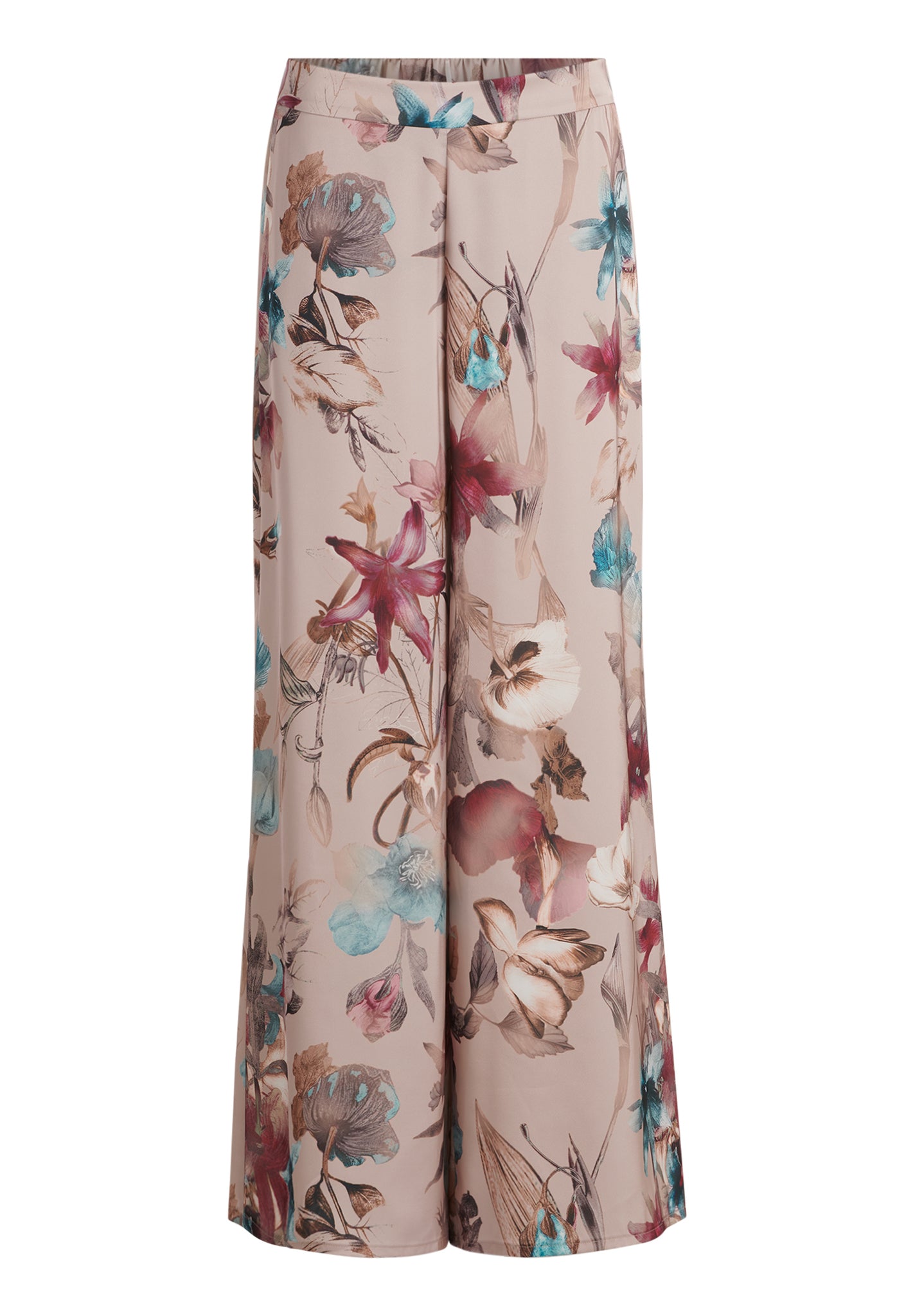 Vera Mont - Feine Satin Hose mit floralem Print