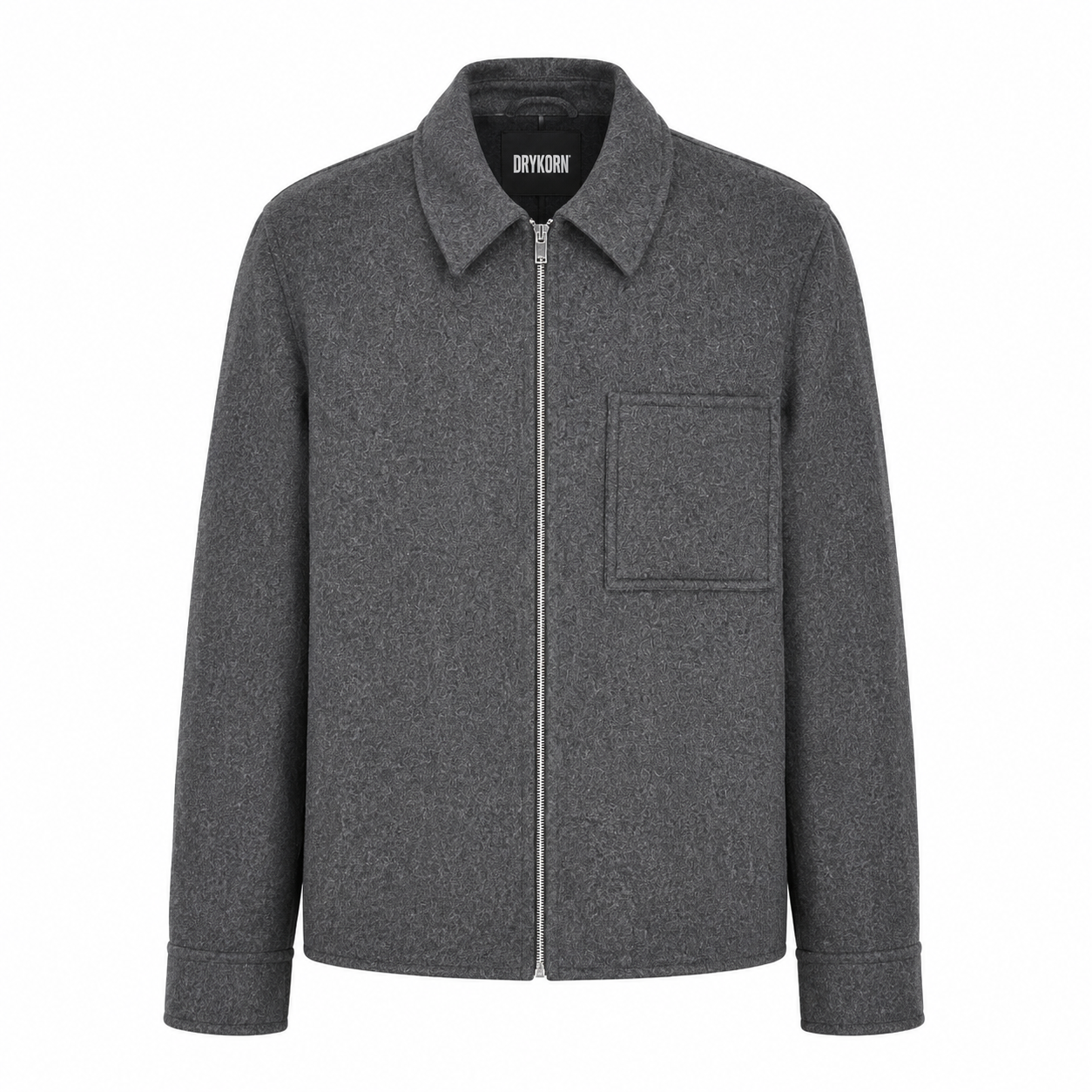 Drykorn - Overshirt aus Wollmix in Anthrazit - Jerson