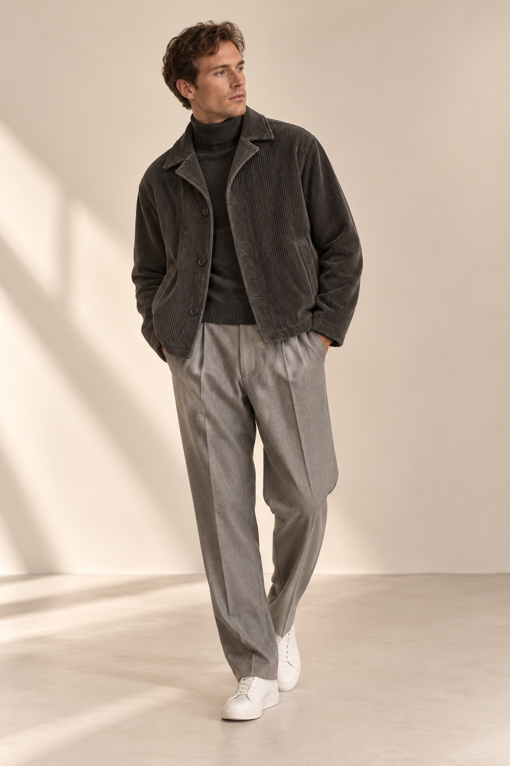 Drykorn - Cord Overshirt in Anthrazit - Louvin