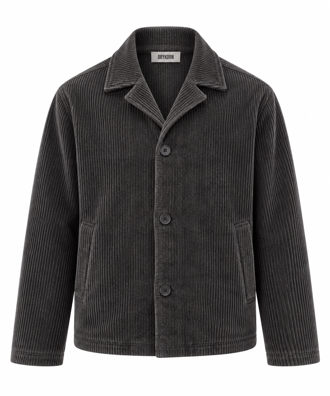 Drykorn - Cord Overshirt in Anthrazit - Louvin
