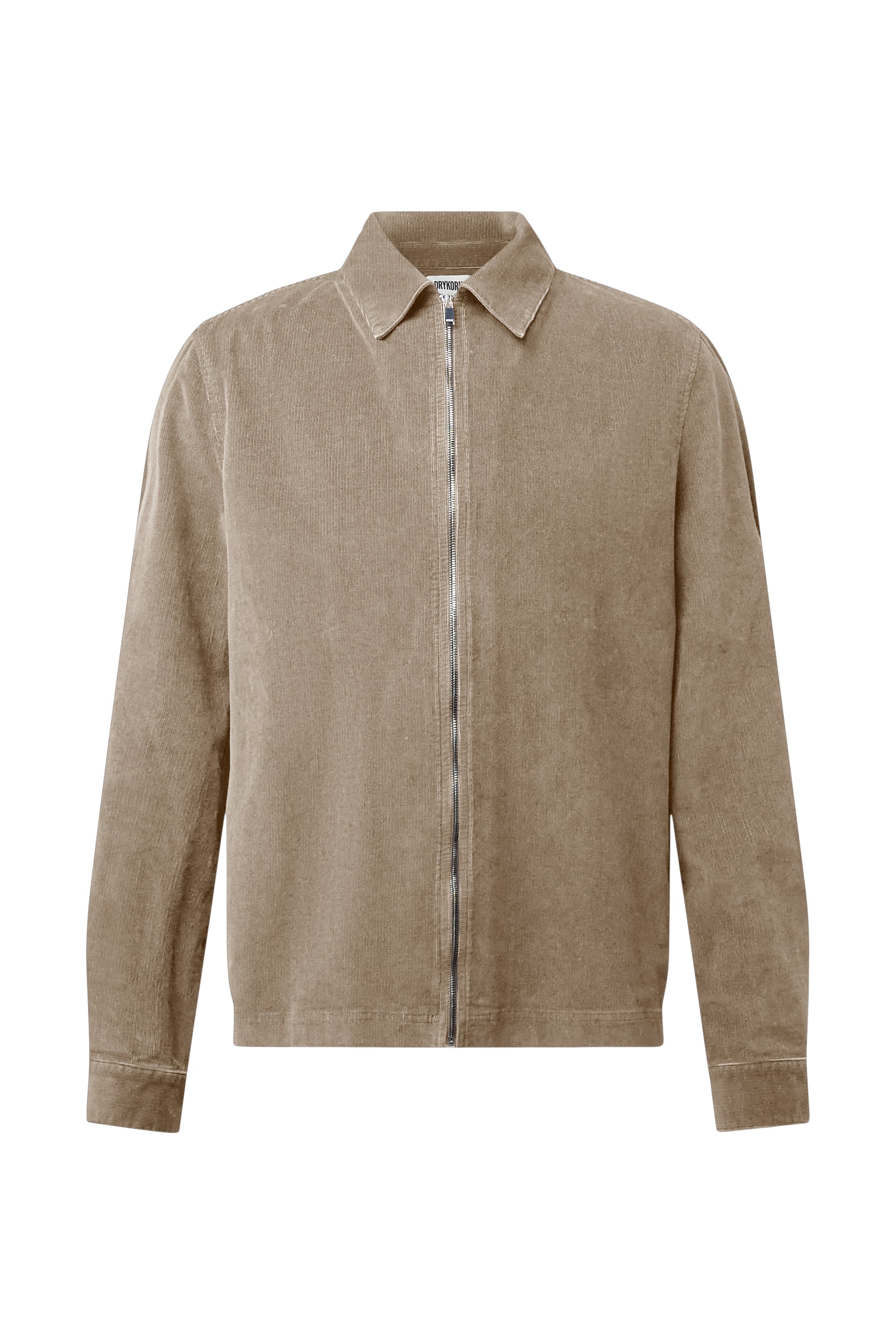 Drykorn - Leichtes Overshirt mit Zipper in Taupe - Macto