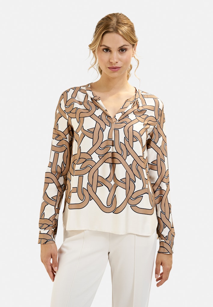 Milano - Elegante Bluse mit Knotenmuster