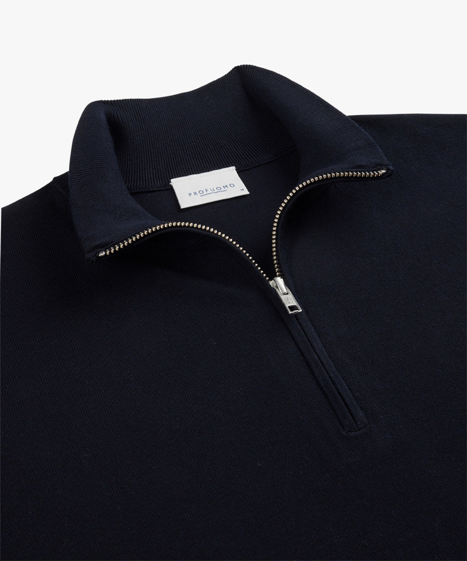 Profuomo - Feiner Strickpullover mit Half- Zip in Navy