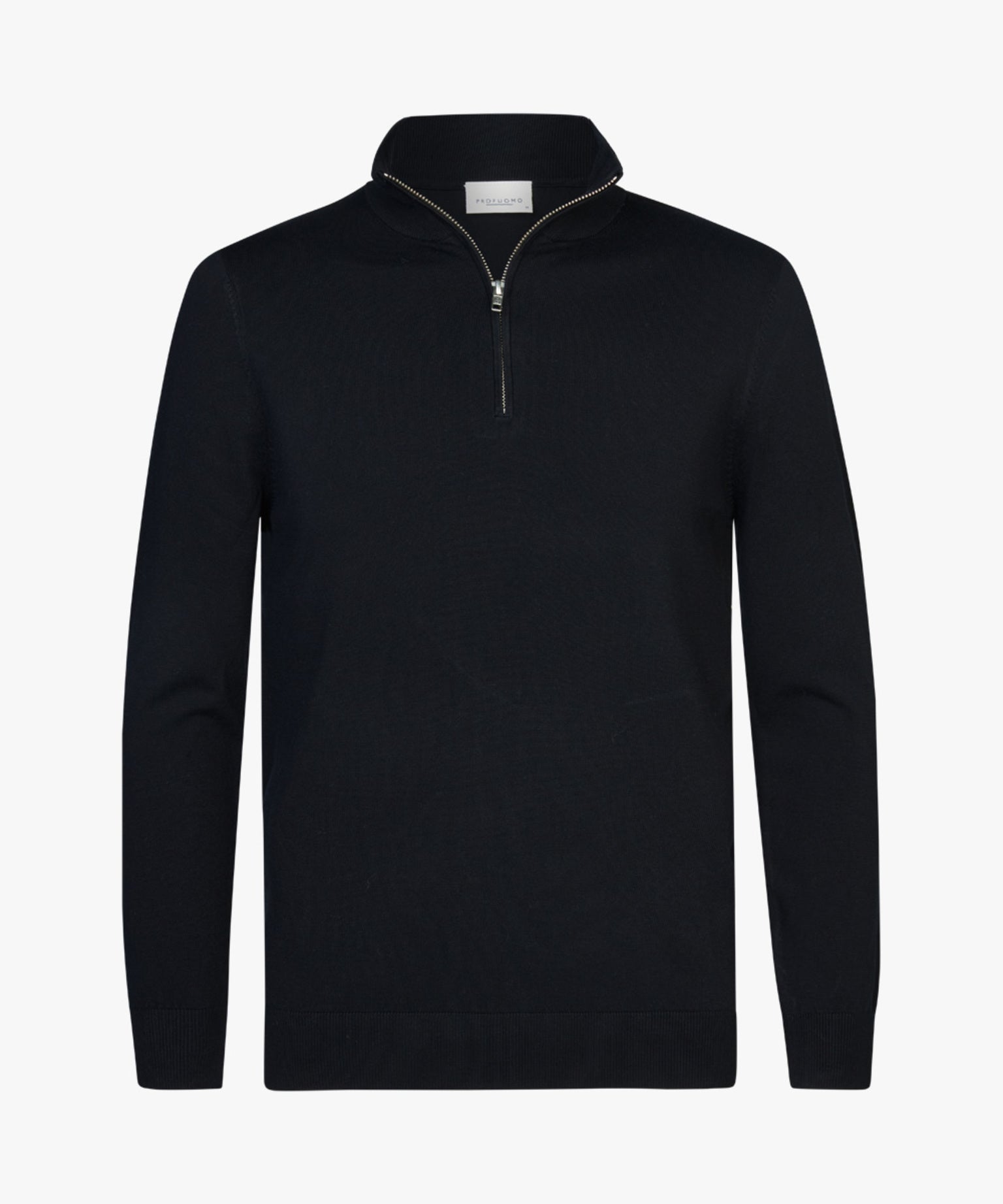 Profuomo - Feiner Strickpullover mit Half- Zip in Navy