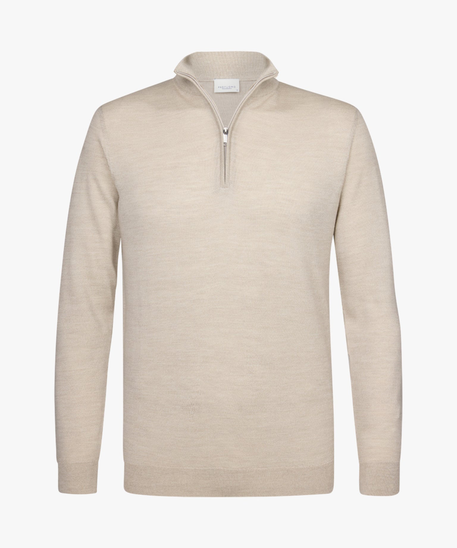 Profuomo - Feiner Merino Halfzip Pullover in Beige