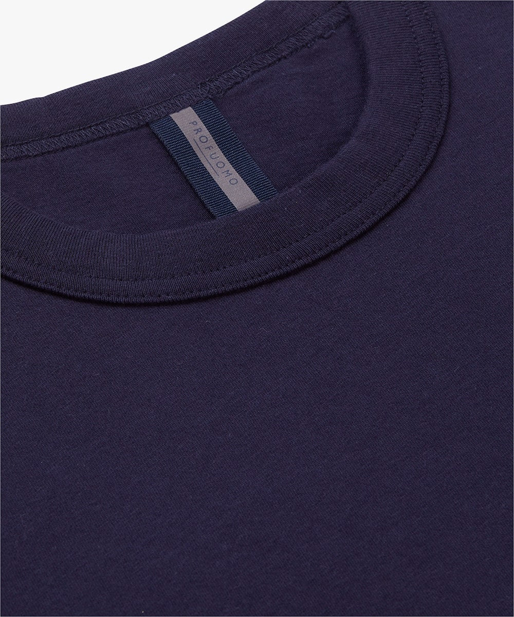 Profuomo - Basic T-Shirt in Dunkelblau