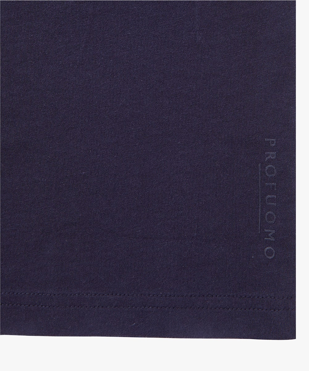 Profuomo - Basic T-Shirt in Dunkelblau