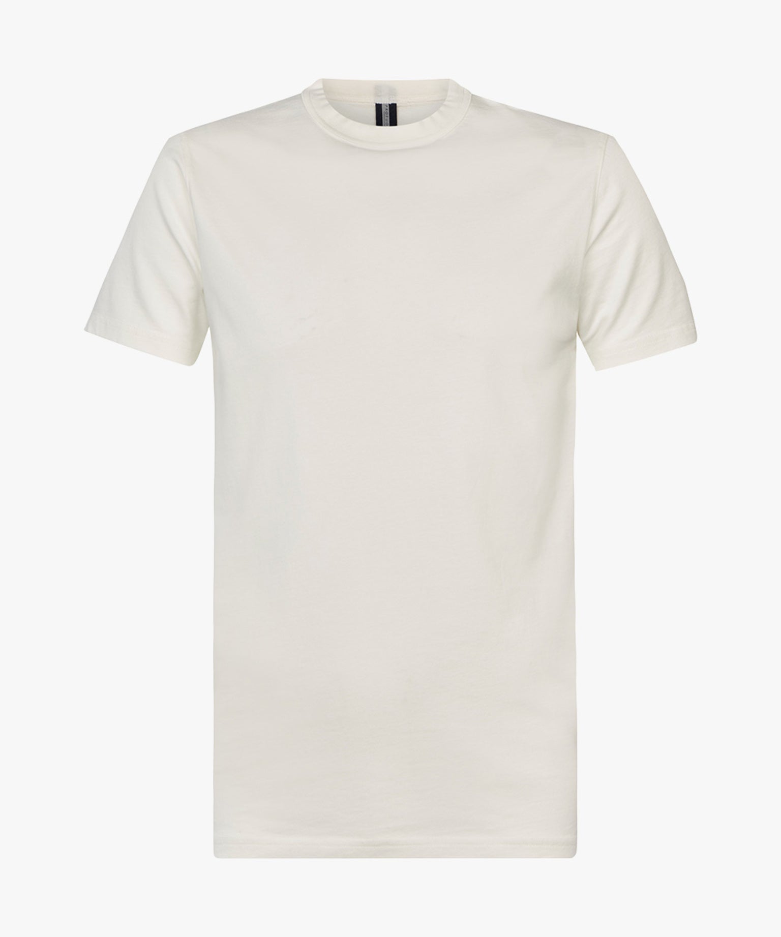 Profuomo - Basic T-Shirt mit leichter Melange in Offwhite