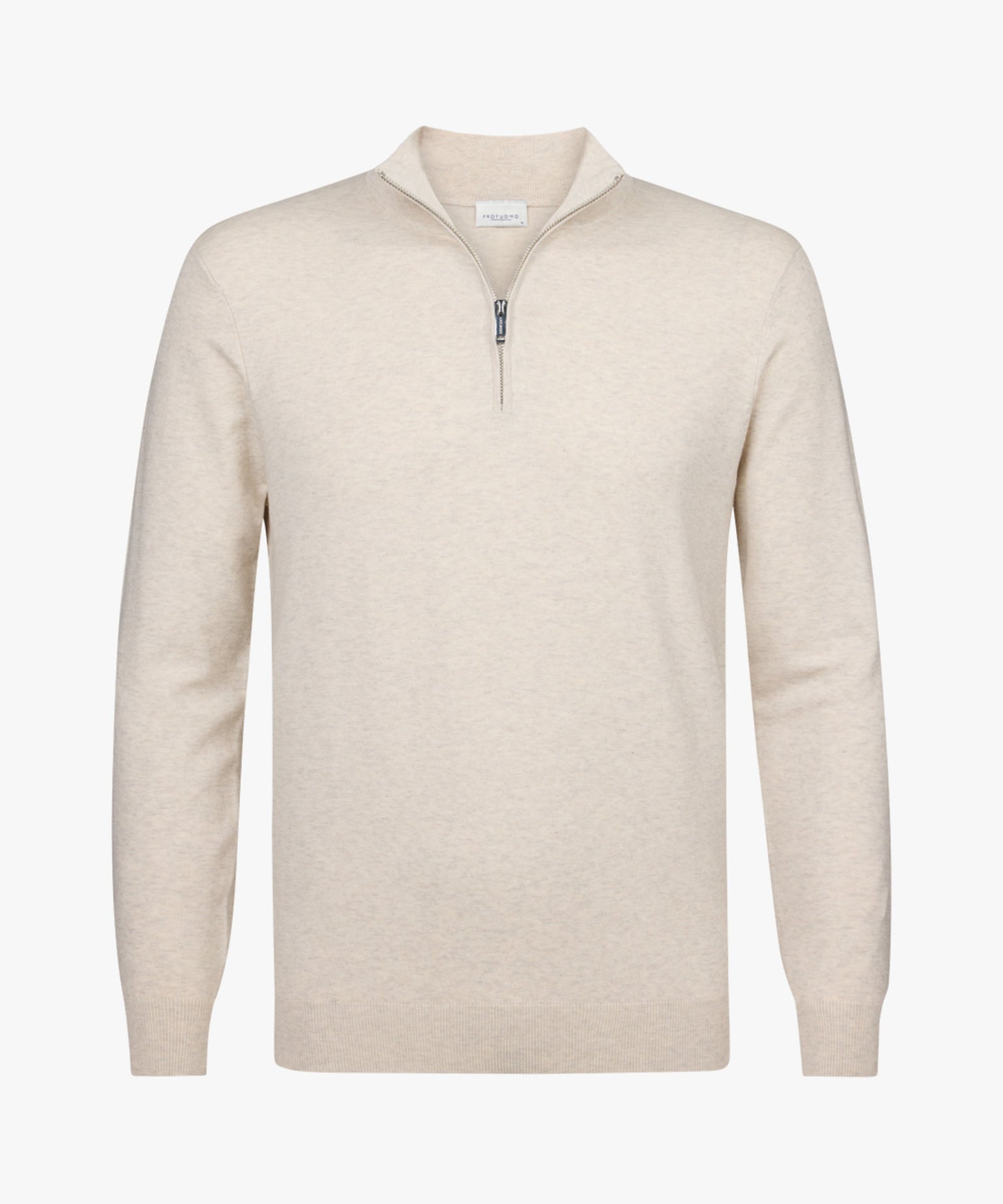 Profuomo - Hochwertiger Half-Zip Pullover aus Lyocell-Mix in Offwhite