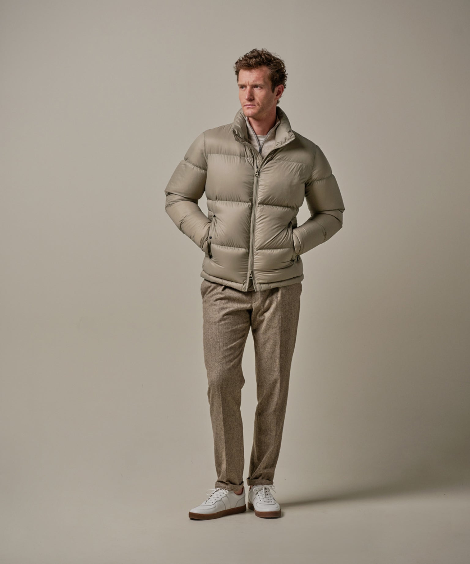 Profuomo - Stilvolle Daunenjacke in Beige