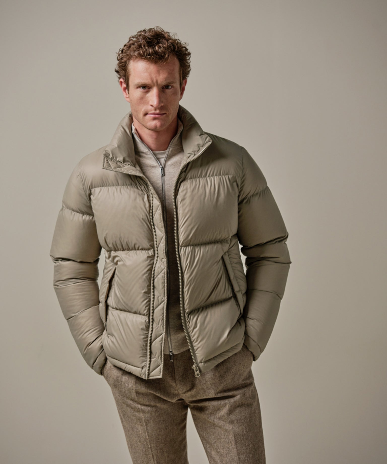 Profuomo - Stilvolle Daunenjacke in Beige