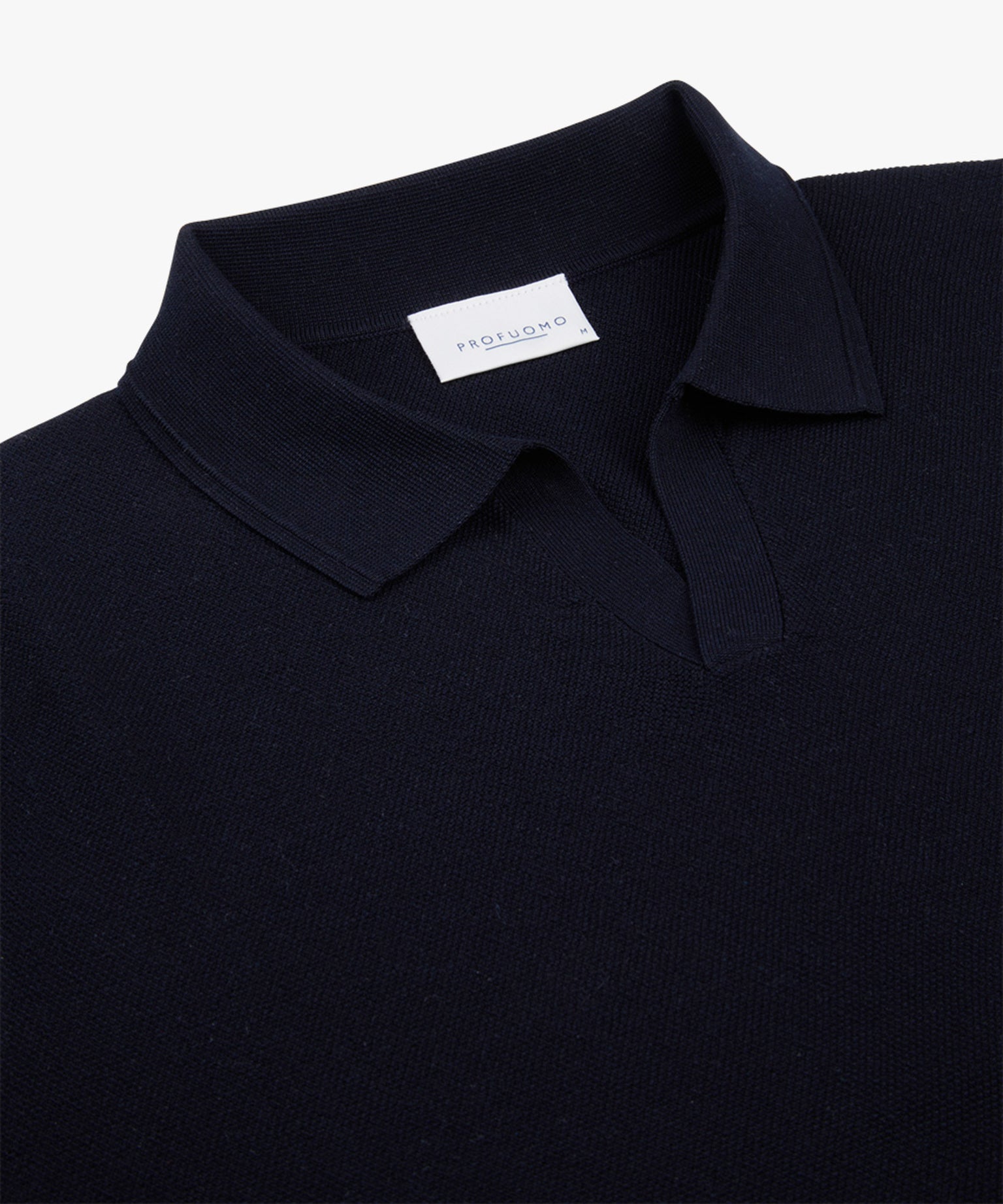 Profuomo - Halbarm Poloshirt mit offenem Kragen