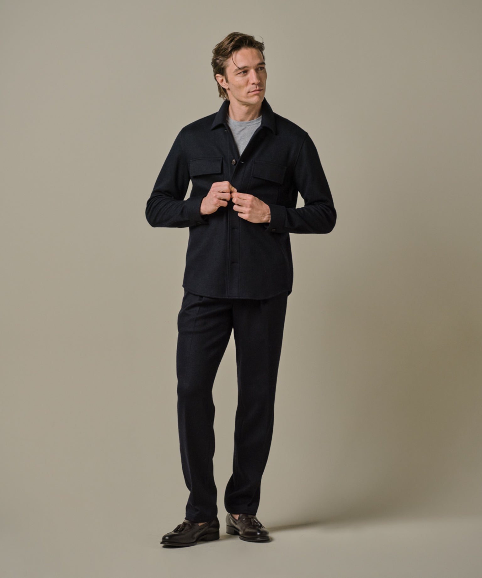 Profuomo - Zeitloses Overshirt in Navy