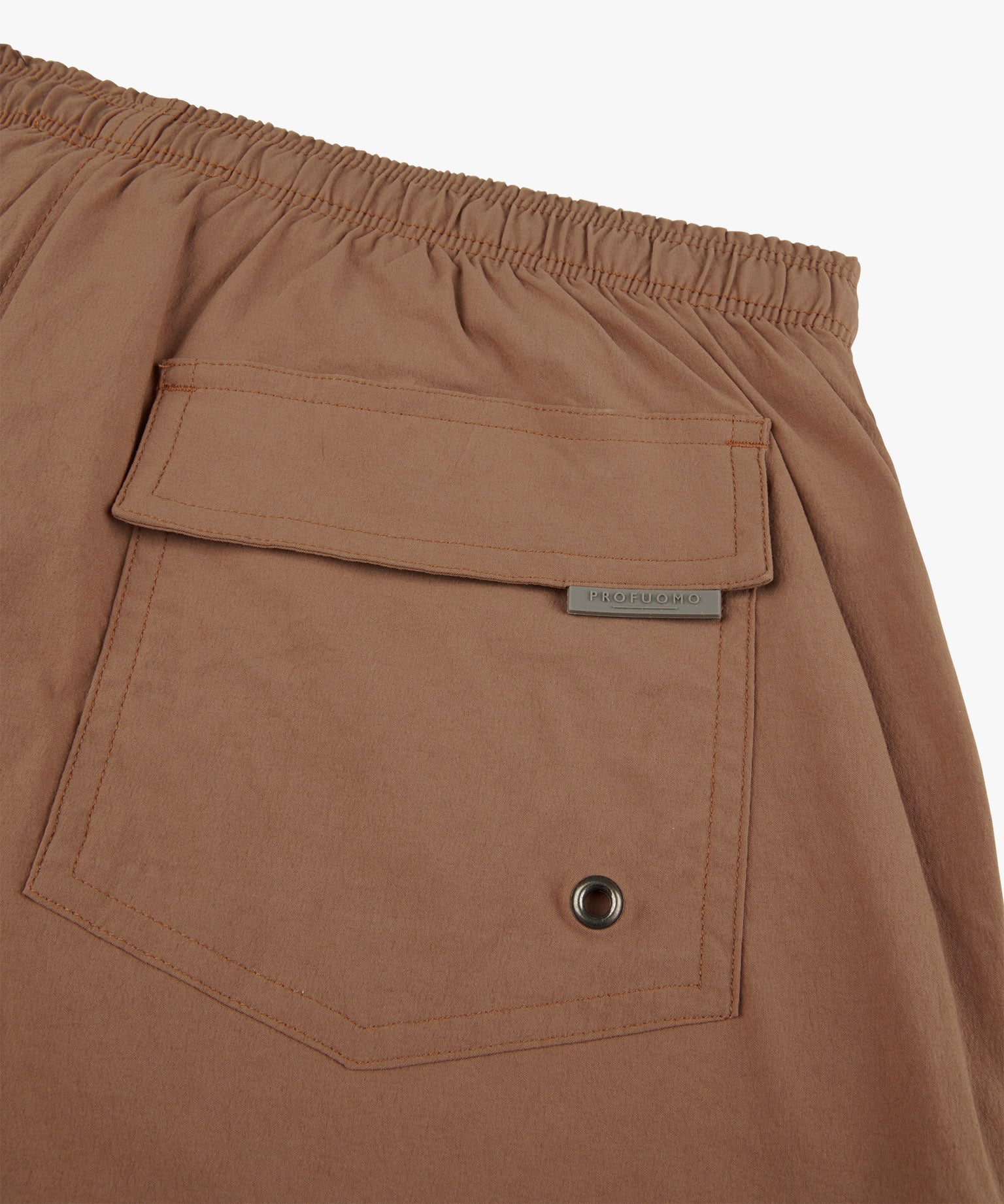 Profuomo - Stilvolle Badehose in Ziegelrot