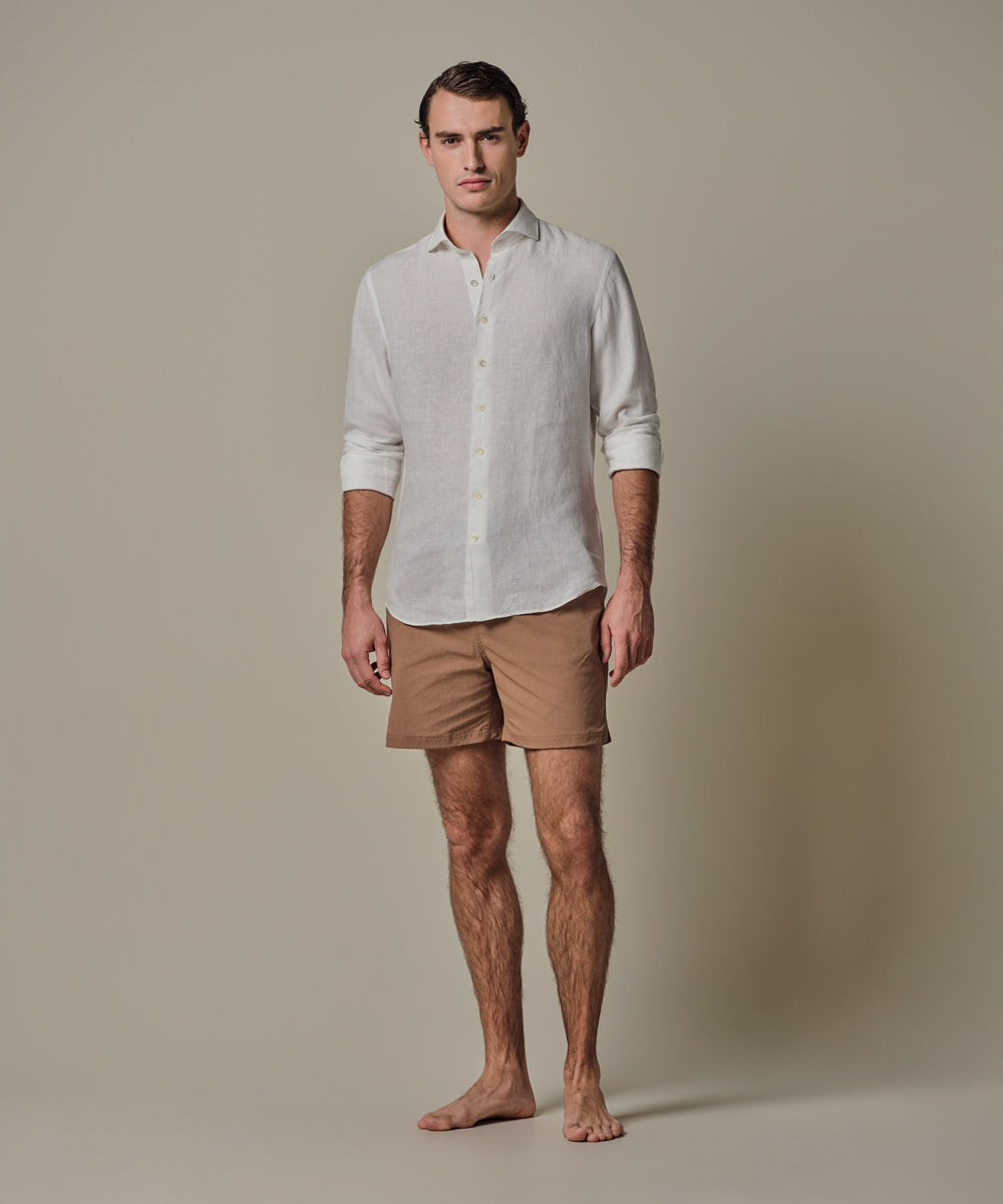 Profuomo - Stilvolle Badehose in Ziegelrot