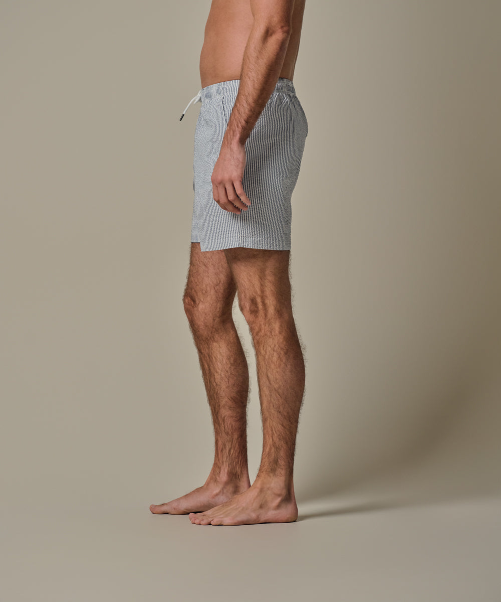 Profuomo - Gestreifte Badehose in Navy