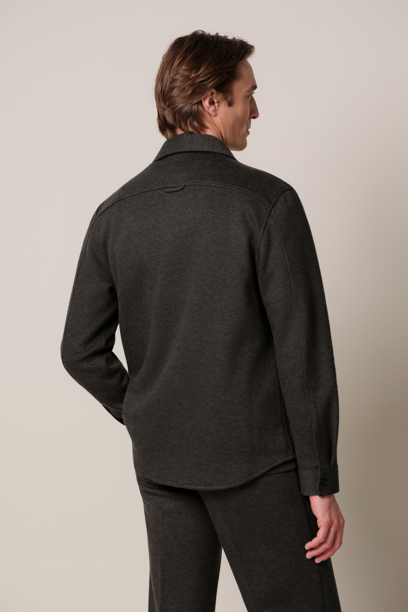 Profuomo - Strick-Overshirt in Dunkelbraun