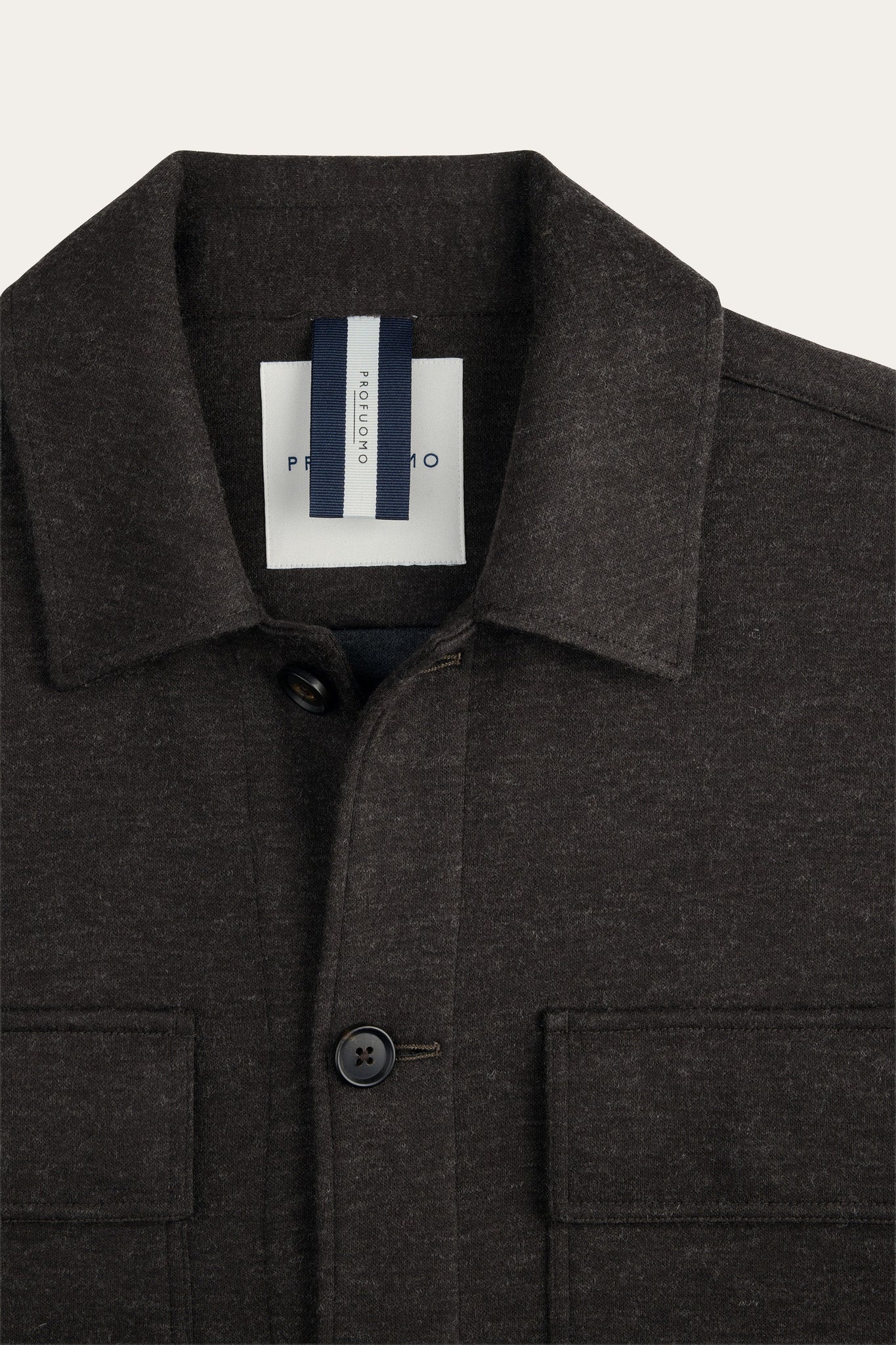 Profuomo - Strick-Overshirt in Dunkelbraun