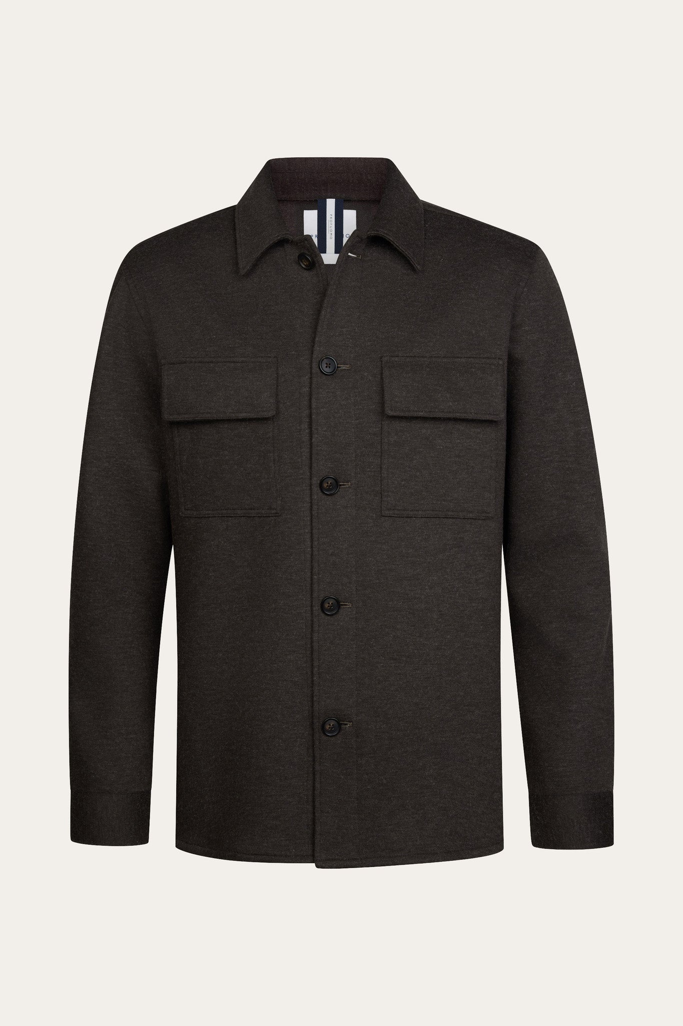 Profuomo - Strick-Overshirt in Dunkelbraun