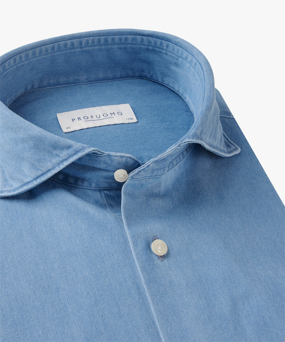 Profuomo - Stilvolles Jeanshemd aus leichtem Denim