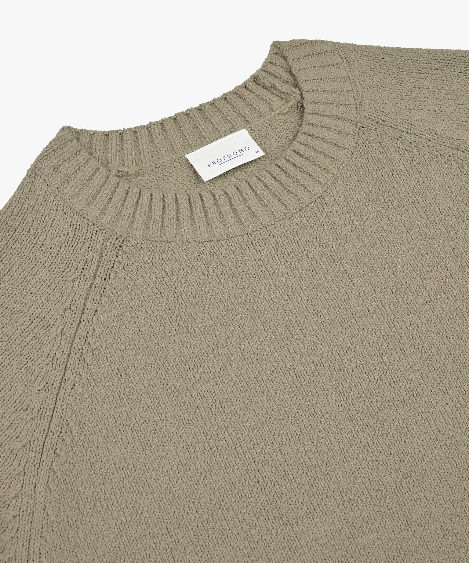 Profuomo - Leichter Strickpullover in Bouclé-Optik in Beige
