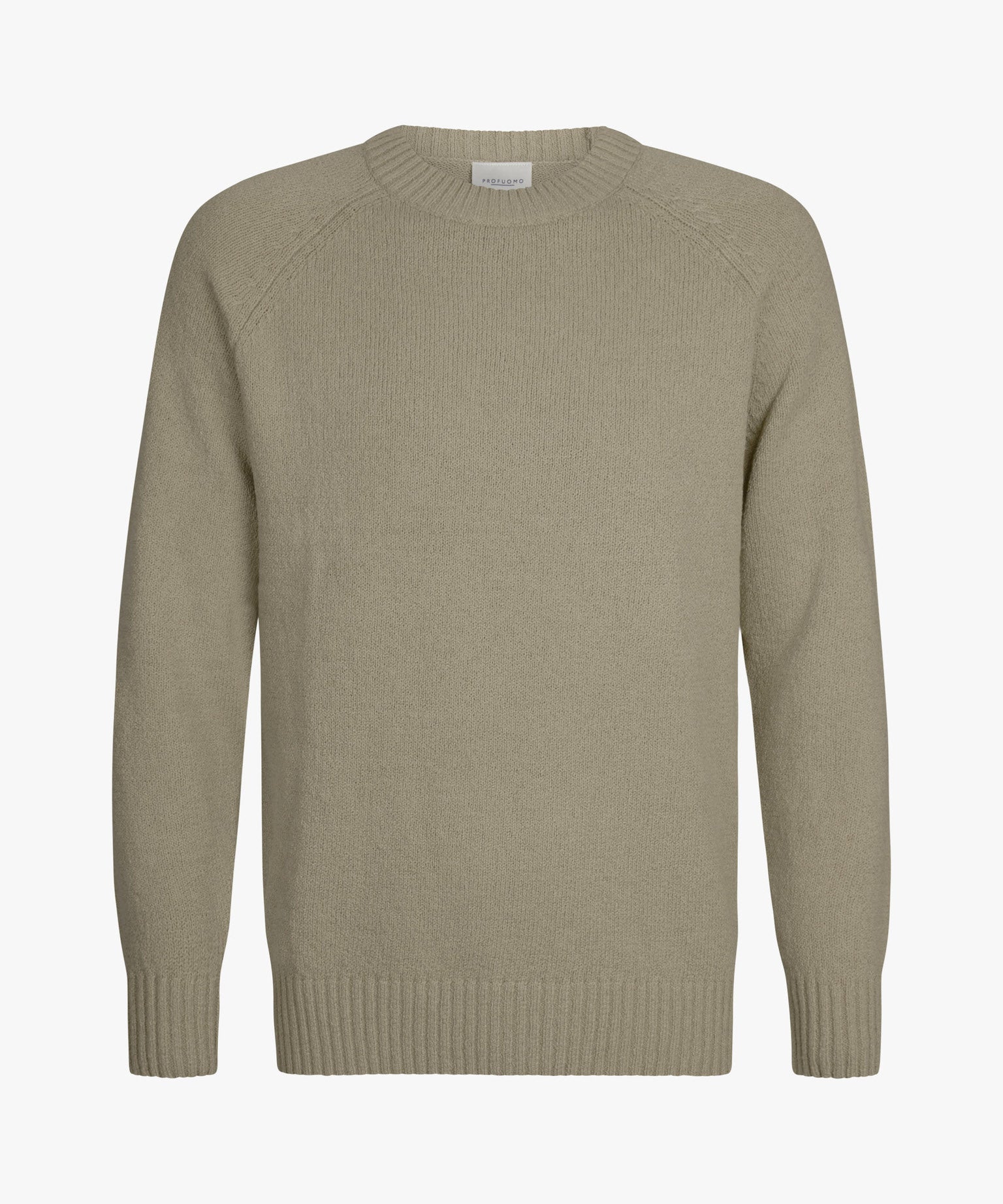 Profuomo - Leichter Strickpullover in Bouclé-Optik in Beige