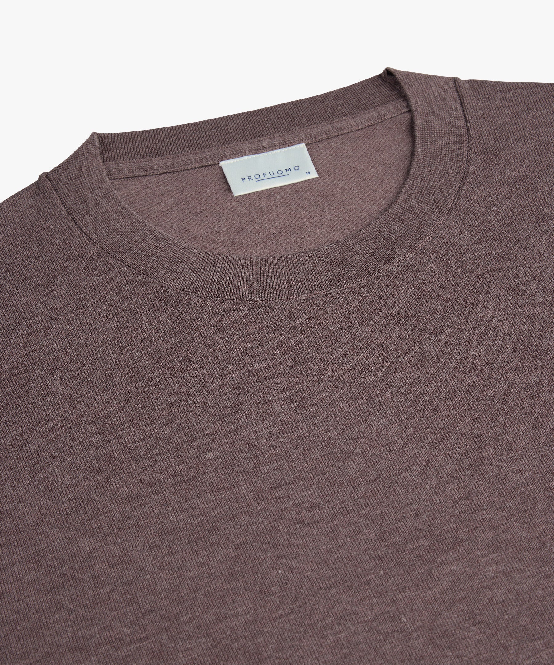 Profuomo - Feinstrick Pullover mit Rundhals in Aubergine