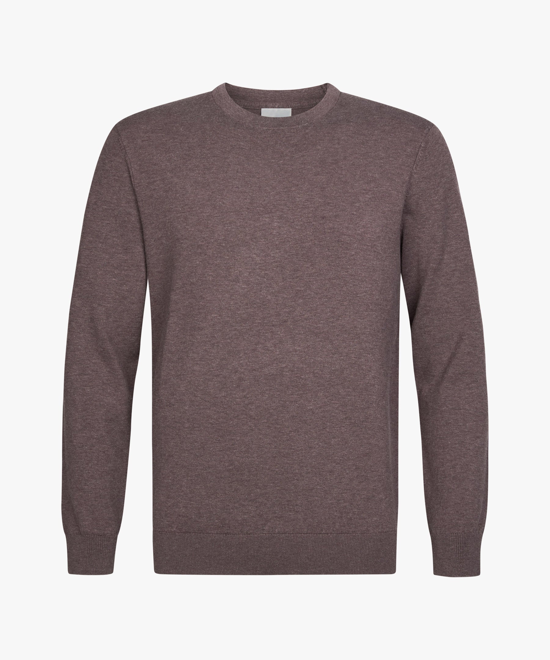 Profuomo - Feinstrick Pullover mit Rundhals in Aubergine