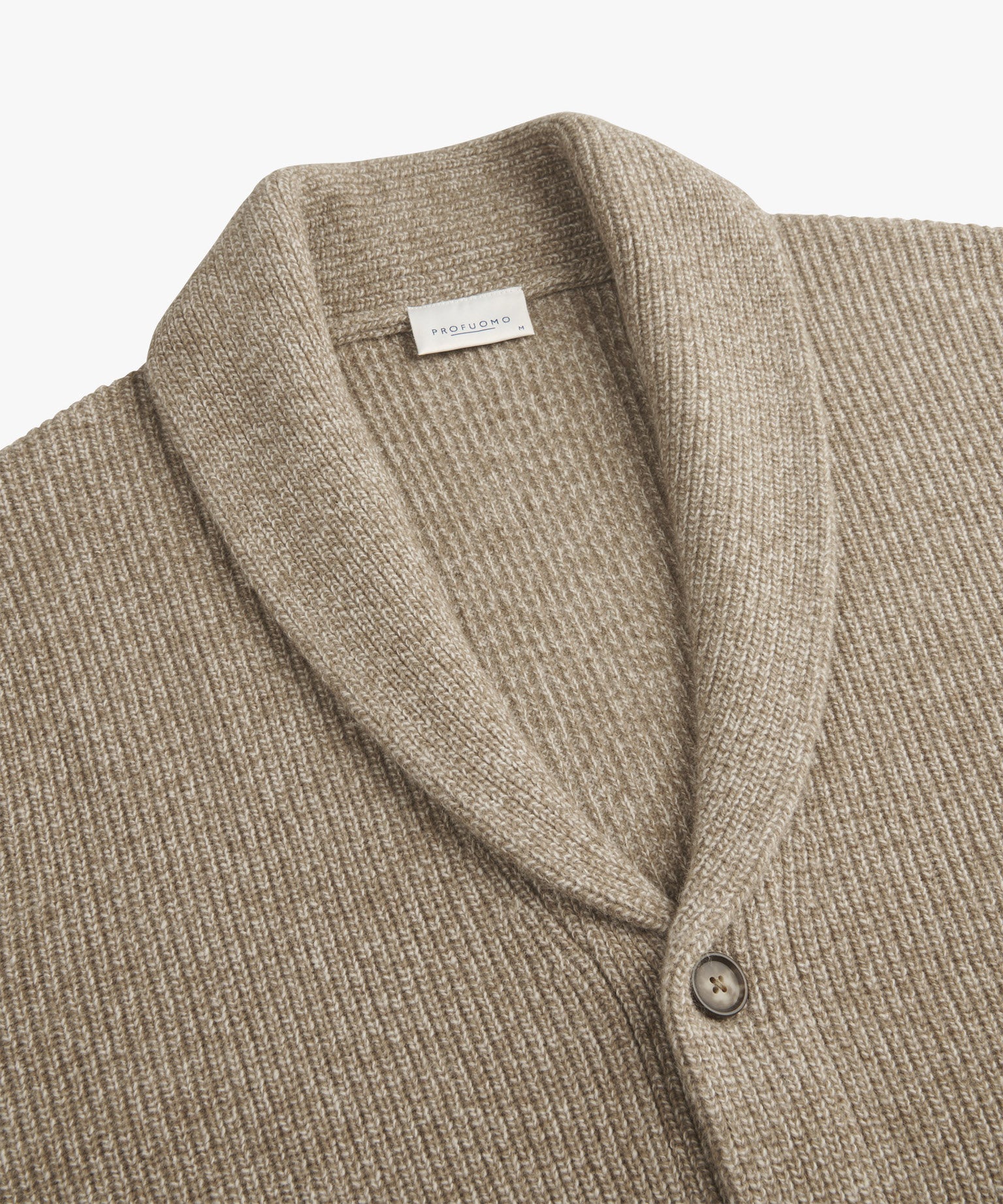 Profuomo - Cardigan mit Schalkragen in Beige