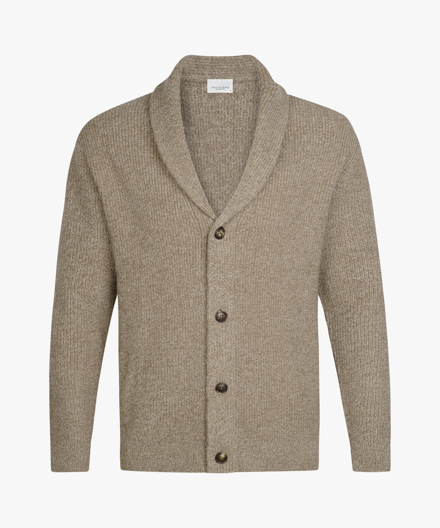Profuomo - Cardigan mit Schalkragen in Beige