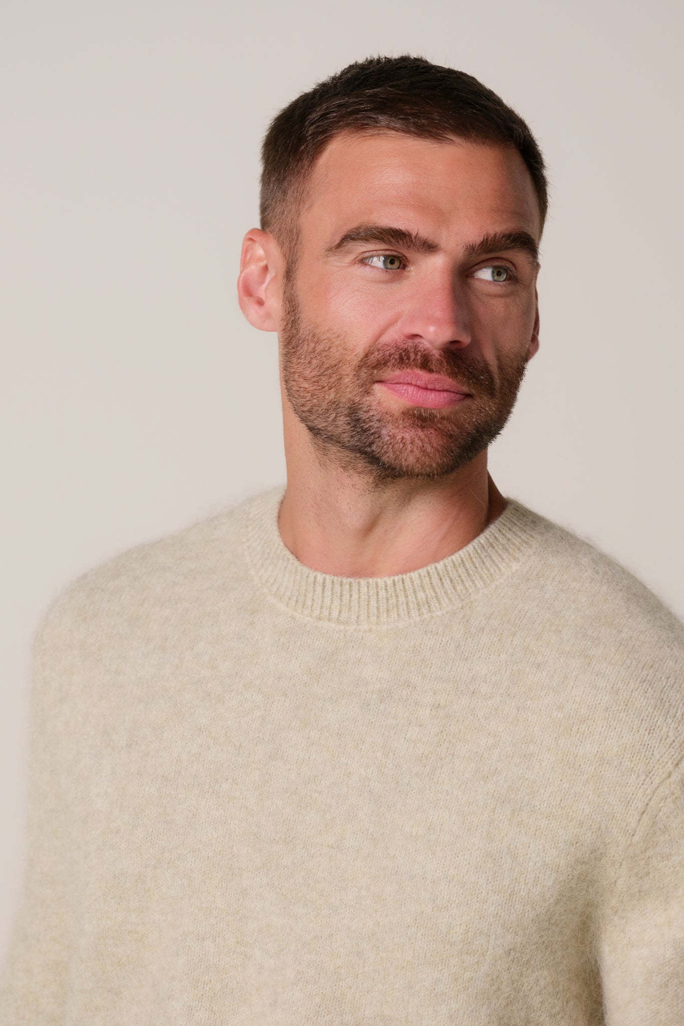 Profuomo - Woll-Alpaka-Pullover in Beige