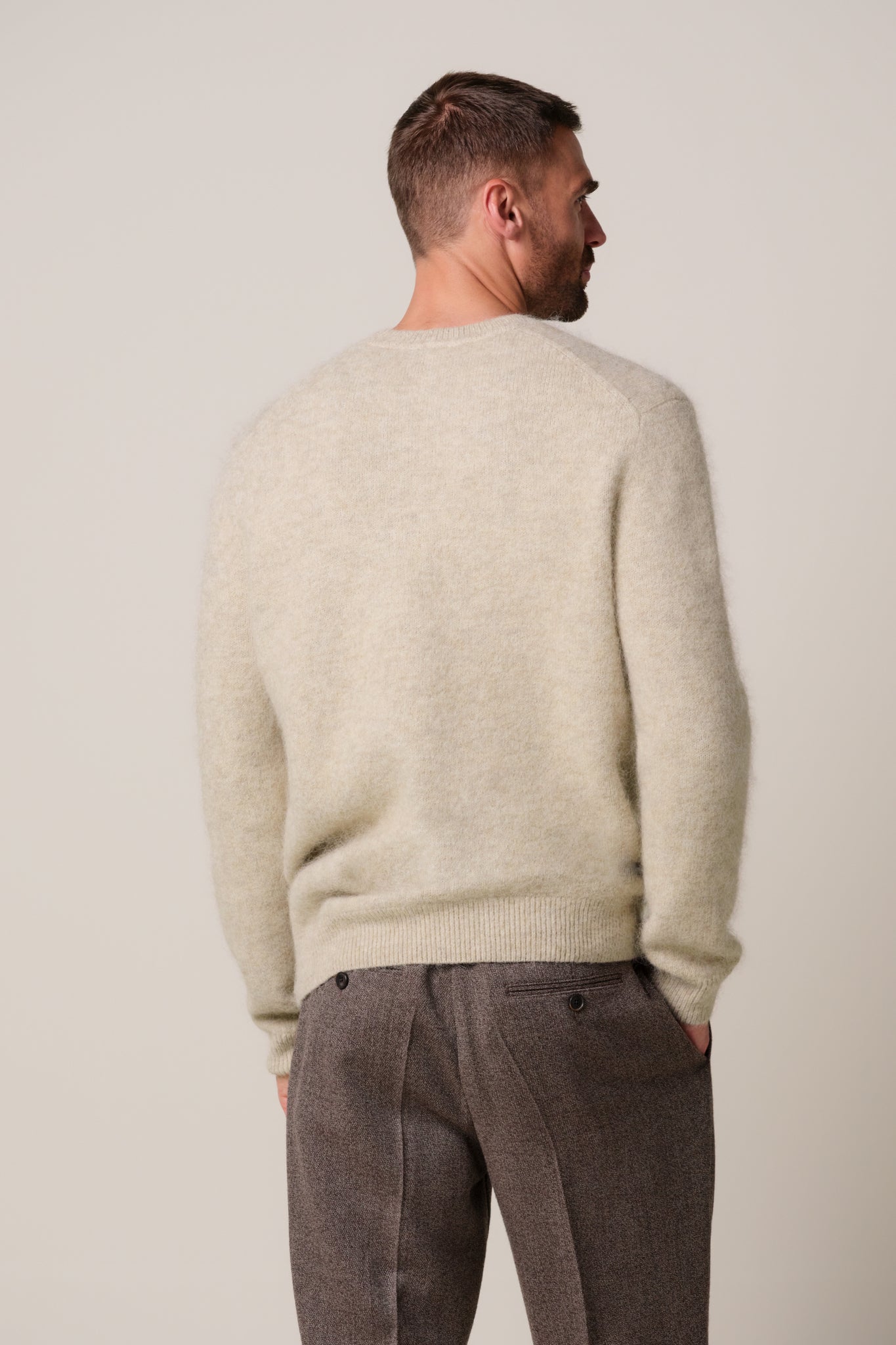 Profuomo - Woll-Alpaka-Pullover in Beige