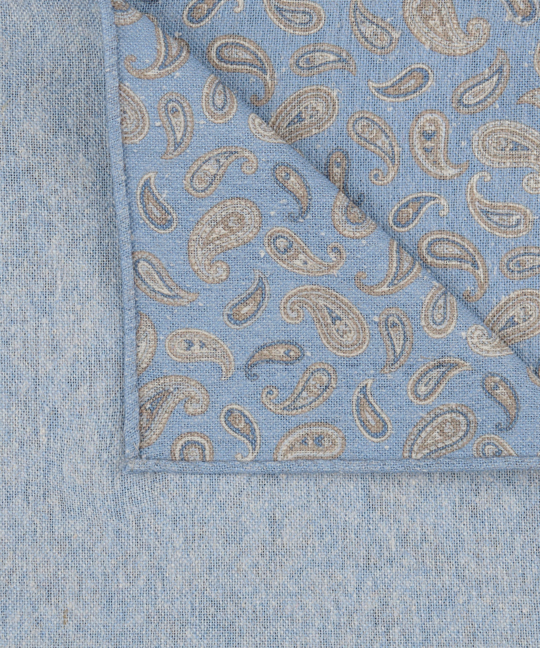 Profuomo - Stilvolles Einstecktuch in Hellblau - Made in Italy