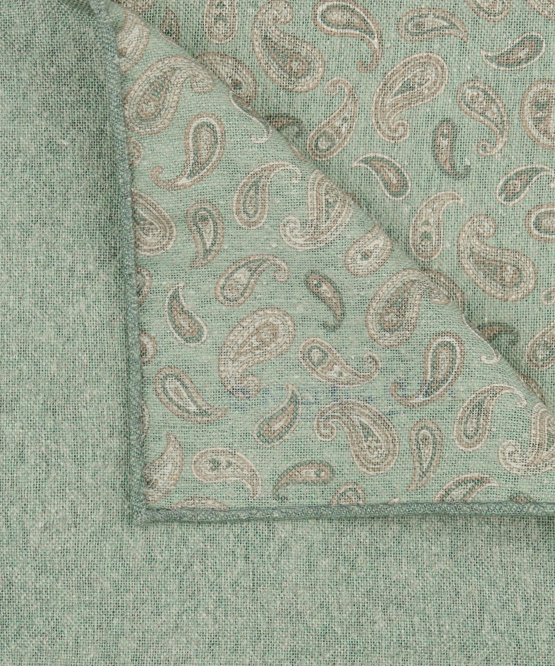 Profuomo - Stilvolles Einstecktuch in Mintgrün - Made in Italy