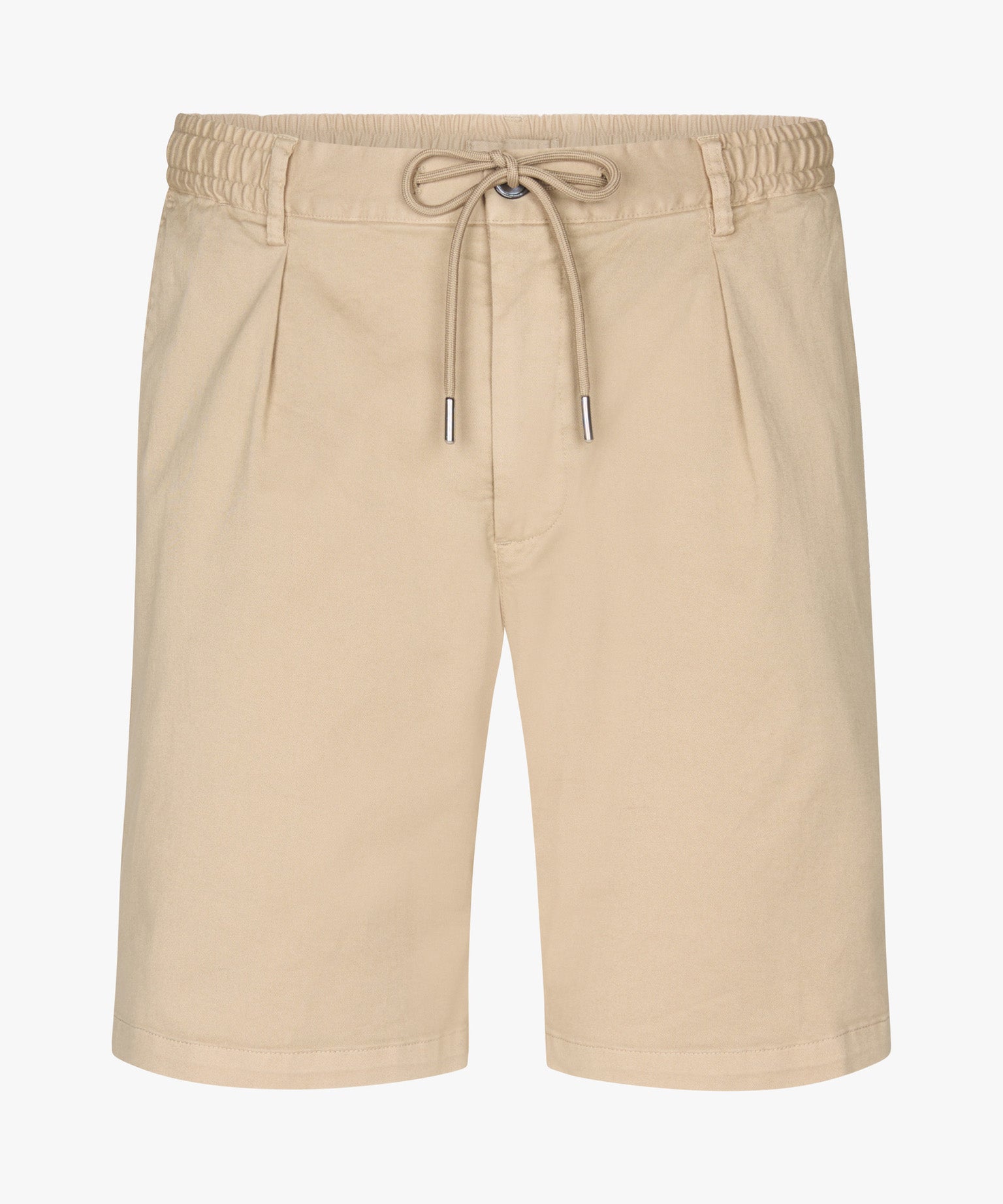 Profuomo - Kurze Hose aus Baumwollmix mit stilvoller Bundfalte in Beige