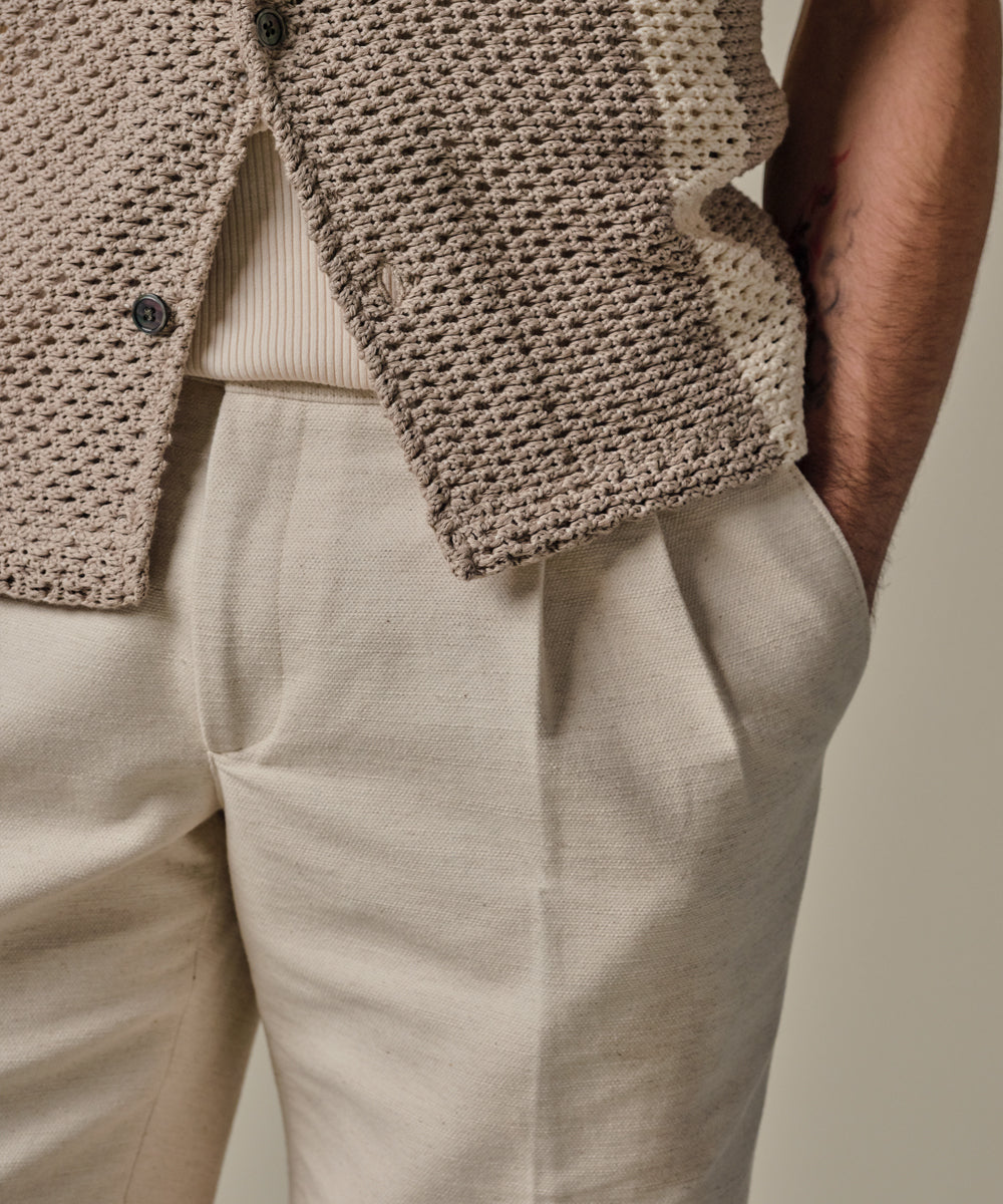 Profuomo - Stilvolle Chino Shorts mit doppelter Bundweite in Offwhite