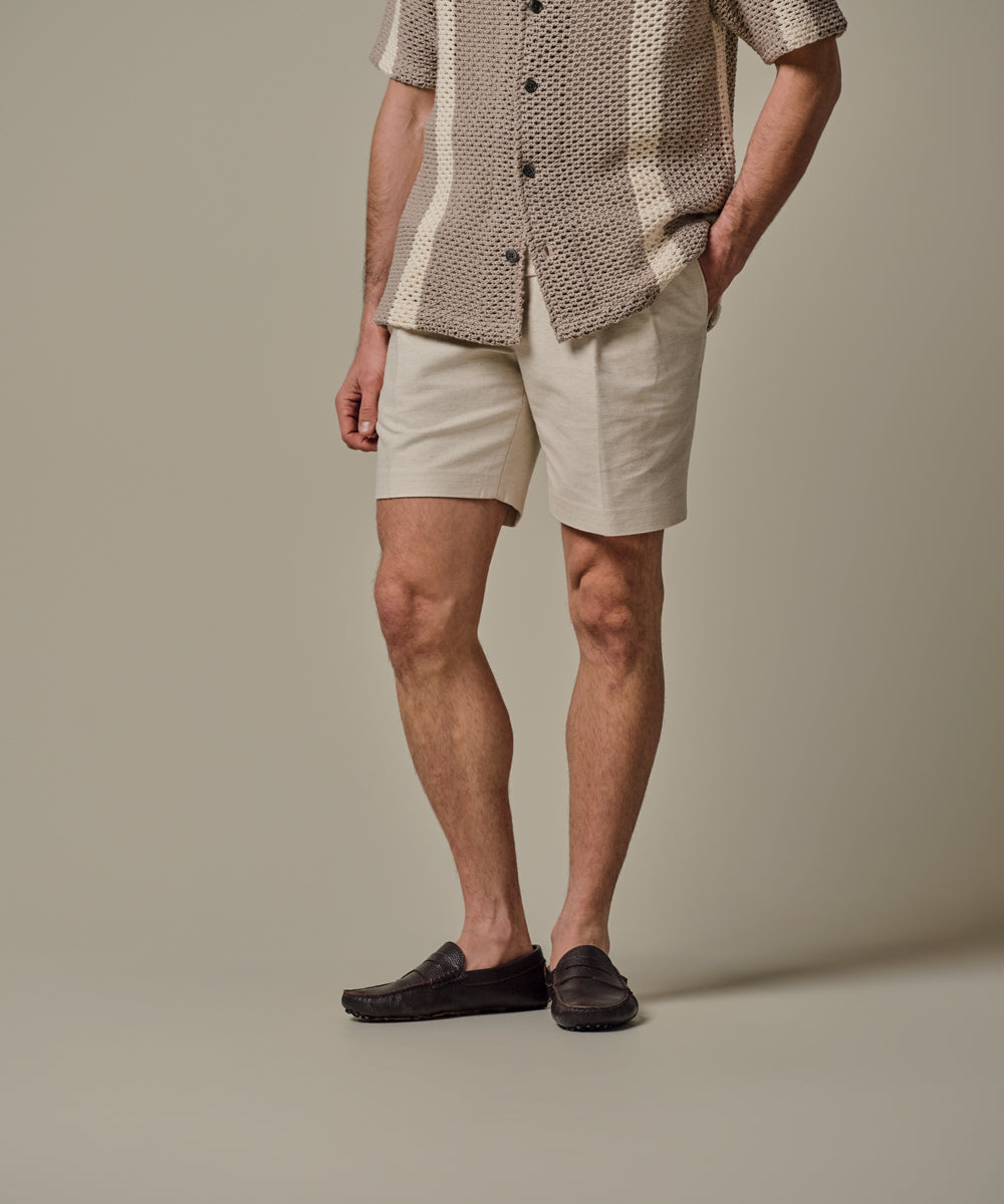 Profuomo - Stilvolle Chino Shorts mit doppelter Bundweite in Offwhite
