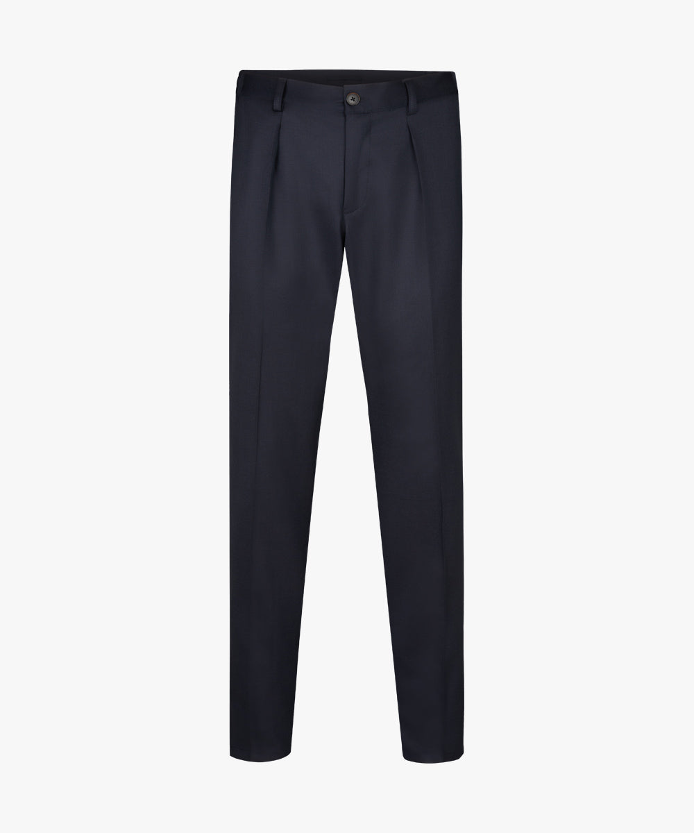 Profuomo - Braune Baumwoll-Flanellhose mit Bundfalte (Kopie)