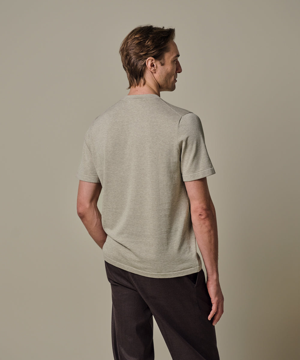 Profuomo - Feines Strick-T-Shirt in Beige