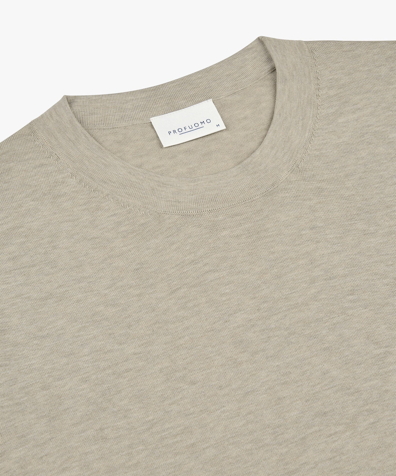 Profuomo - Feines Strick-T-Shirt in Beige
