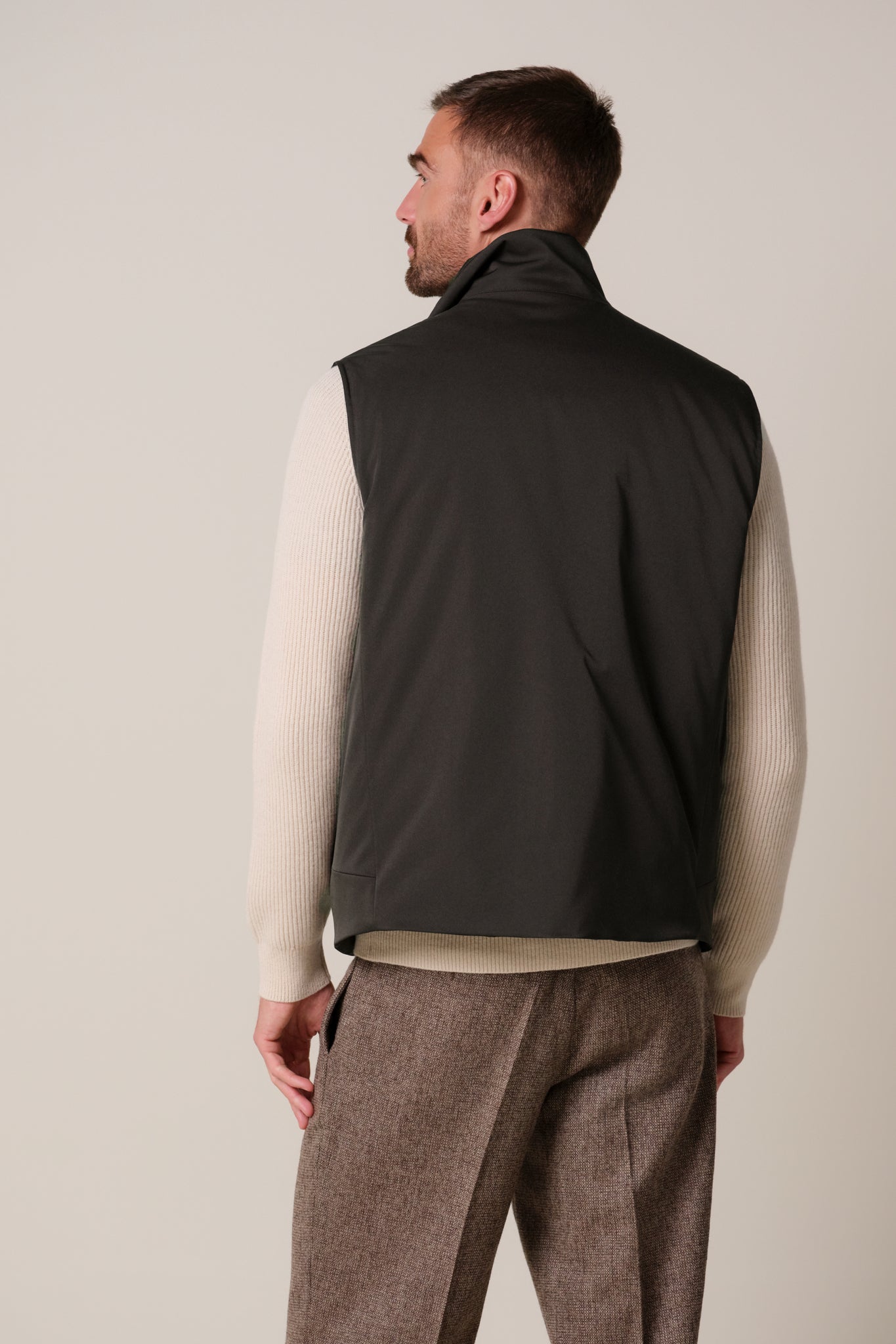 Profuomo - Stretch-Weste in Dunkelbraun