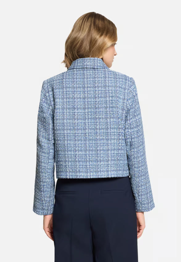 Betty Barclay - Hellblaue Blazer-Jacke mit Hemdkragen