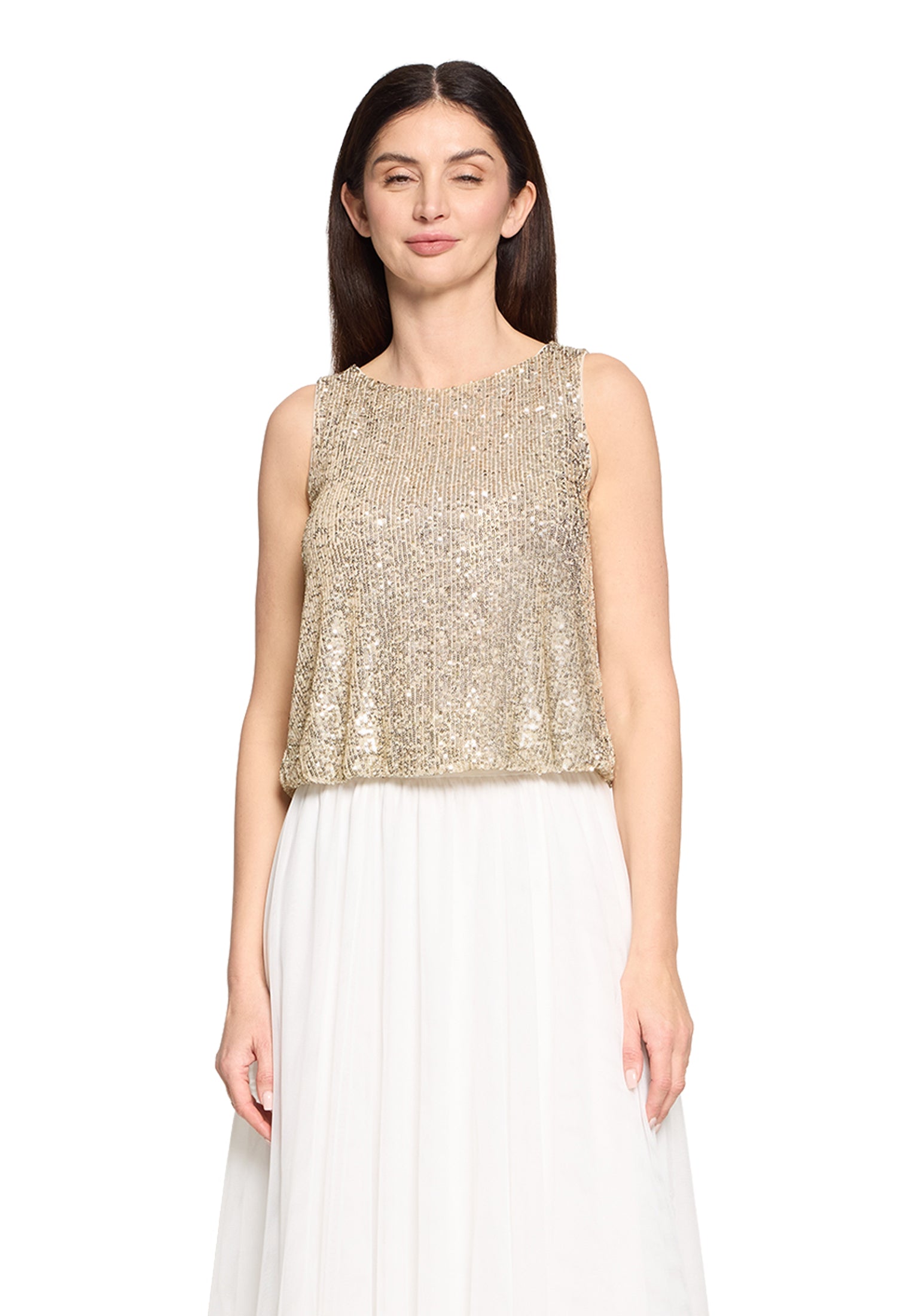 Vera Mont - Elegantes Glitzertop in Champagner