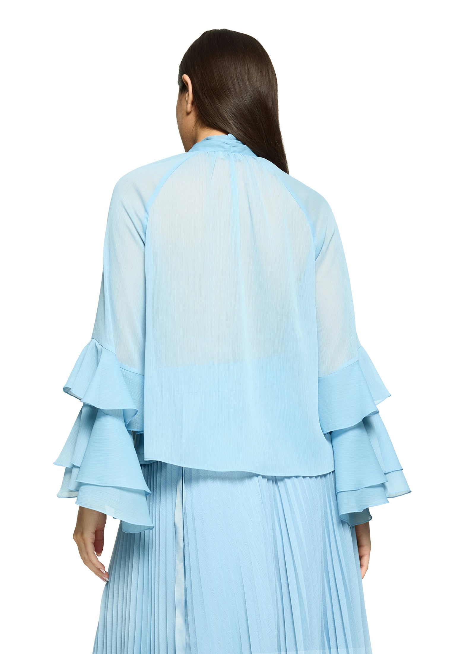 Vera Mont - Elegantes Chiffon-Bluse in Hellblau