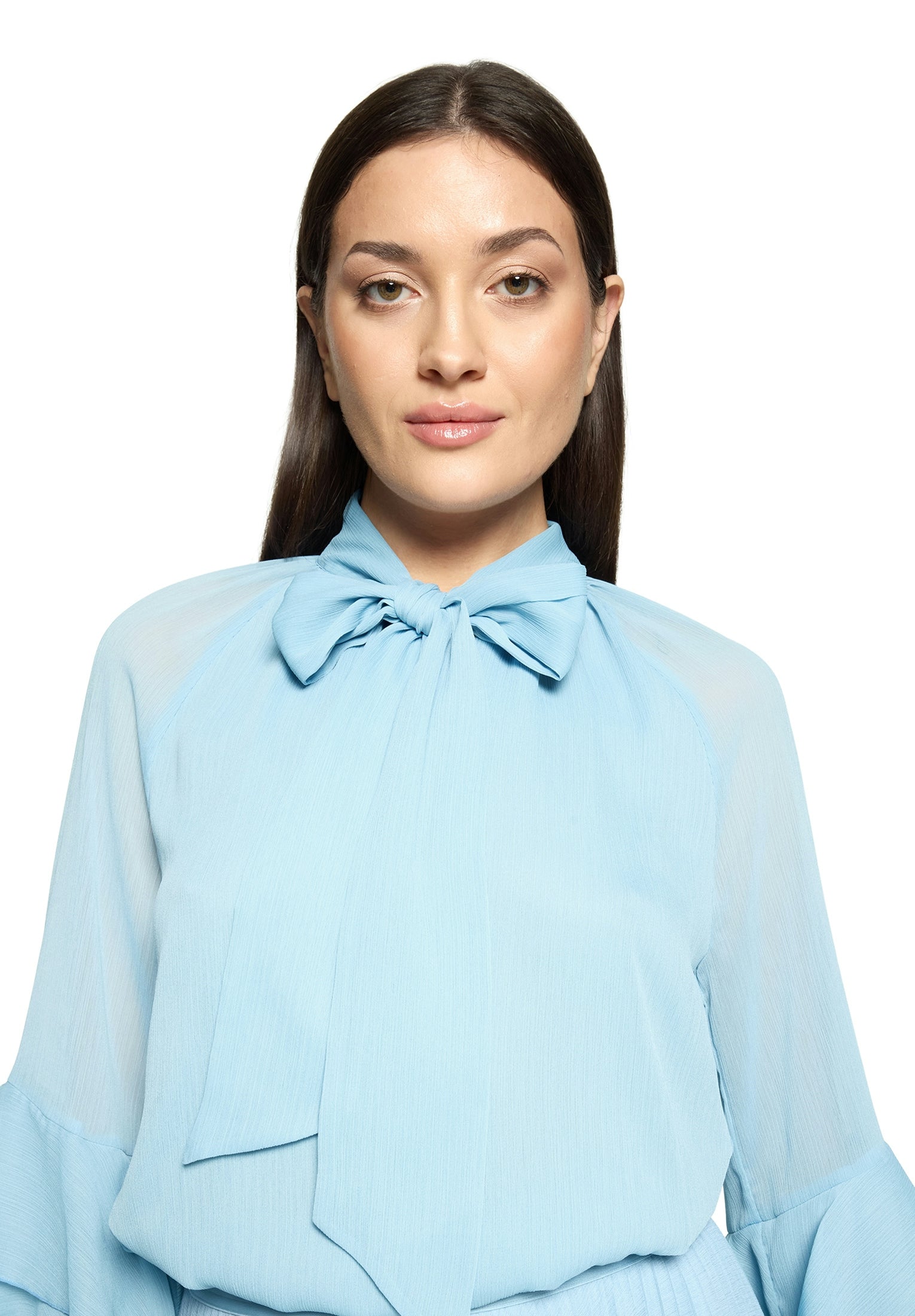 Vera Mont - Elegantes Chiffon-Bluse in Hellblau
