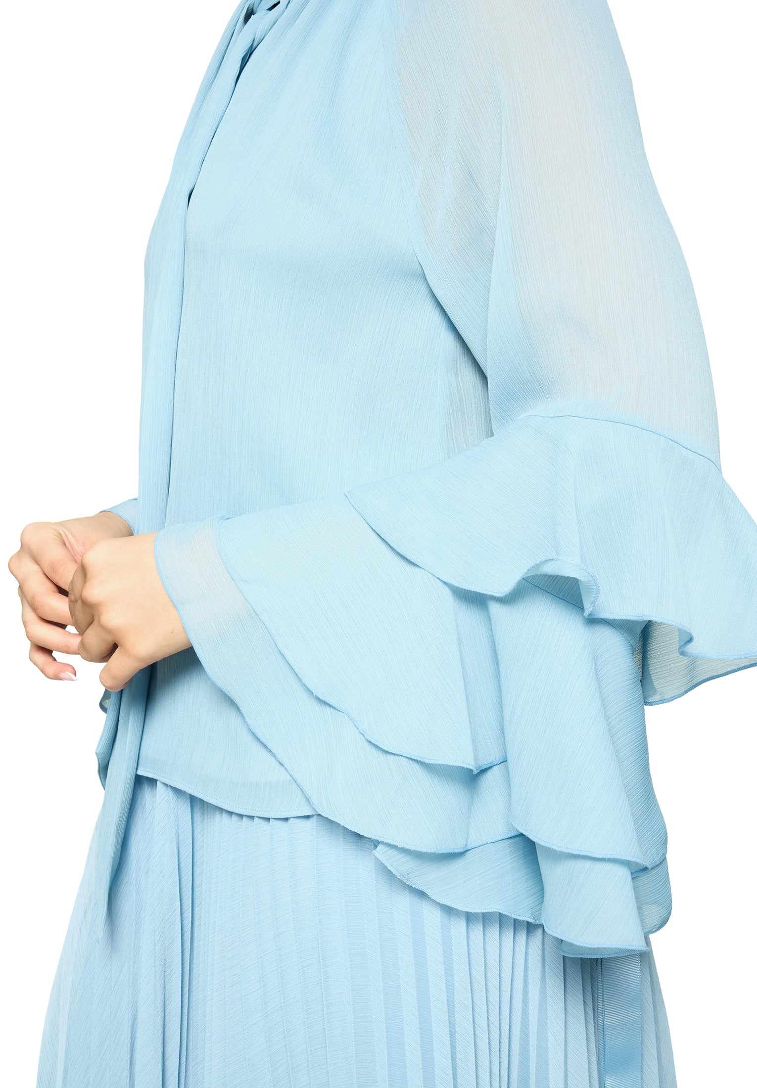 Vera Mont - Elegantes Chiffon-Bluse in Hellblau