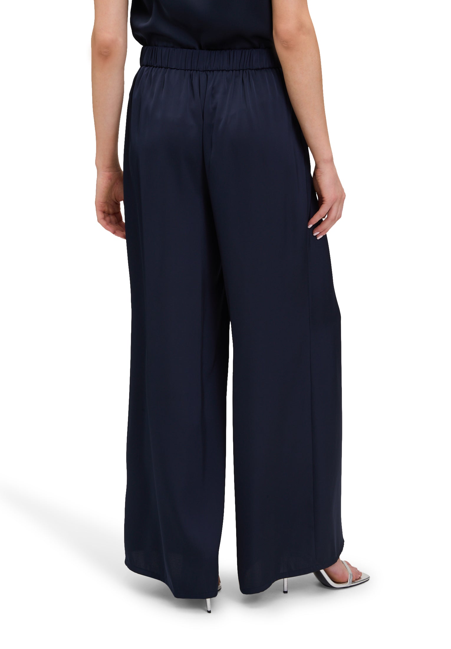 Vera Mont - Elegante Hose aus Satin in Dunkelblau